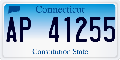 CT license plate AP41255