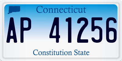 CT license plate AP41256