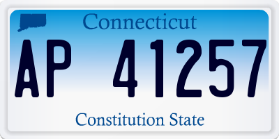 CT license plate AP41257