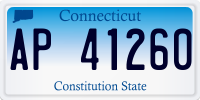 CT license plate AP41260