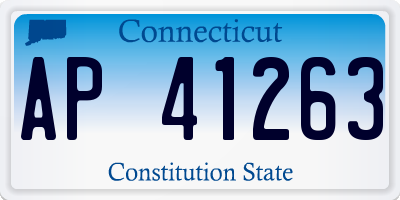 CT license plate AP41263