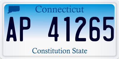 CT license plate AP41265