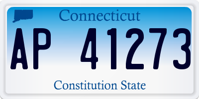 CT license plate AP41273