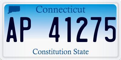 CT license plate AP41275