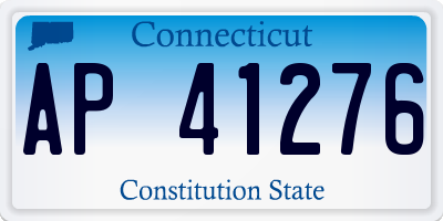 CT license plate AP41276