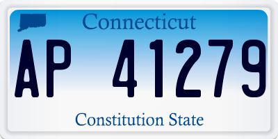 CT license plate AP41279