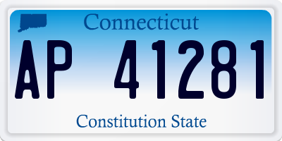 CT license plate AP41281