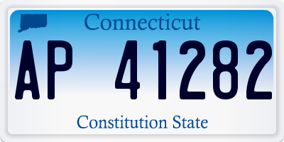 CT license plate AP41282