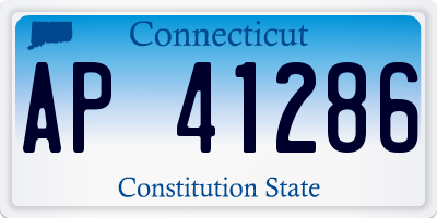 CT license plate AP41286