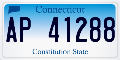 CT license plate AP41288