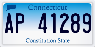 CT license plate AP41289