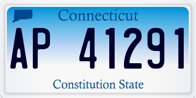 CT license plate AP41291