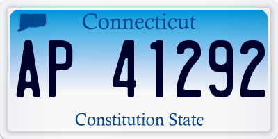 CT license plate AP41292