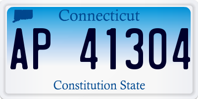 CT license plate AP41304