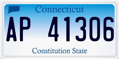 CT license plate AP41306