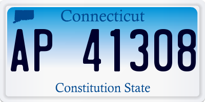 CT license plate AP41308