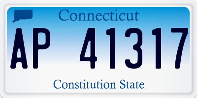 CT license plate AP41317