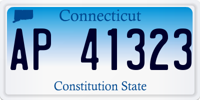 CT license plate AP41323