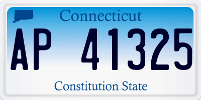 CT license plate AP41325