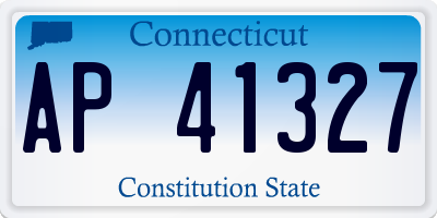 CT license plate AP41327