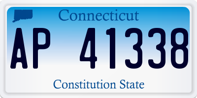 CT license plate AP41338