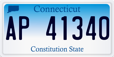 CT license plate AP41340