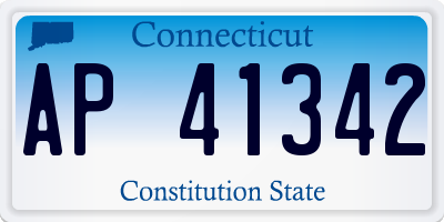 CT license plate AP41342
