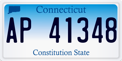 CT license plate AP41348