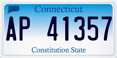 CT license plate AP41357