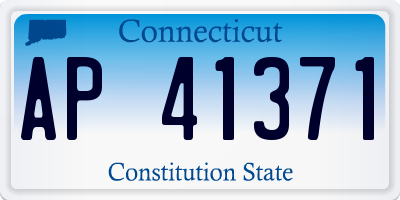 CT license plate AP41371