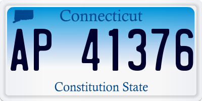 CT license plate AP41376