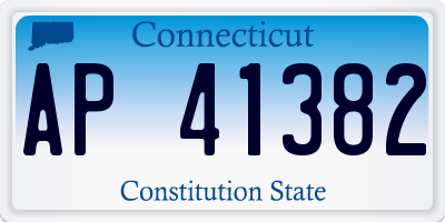 CT license plate AP41382