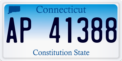CT license plate AP41388