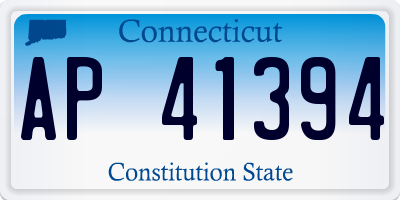 CT license plate AP41394