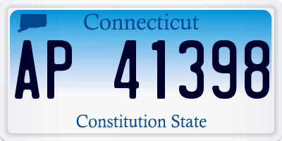 CT license plate AP41398