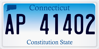 CT license plate AP41402