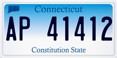 CT license plate AP41412