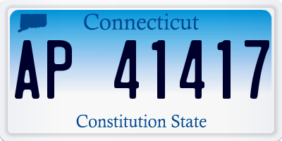 CT license plate AP41417