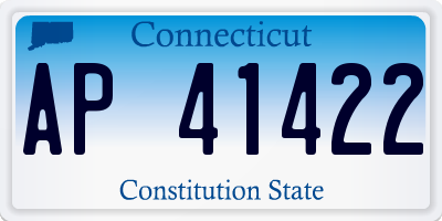 CT license plate AP41422