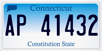 CT license plate AP41432