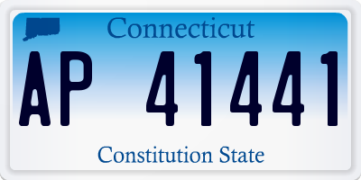CT license plate AP41441