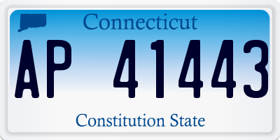 CT license plate AP41443