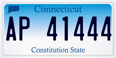 CT license plate AP41444