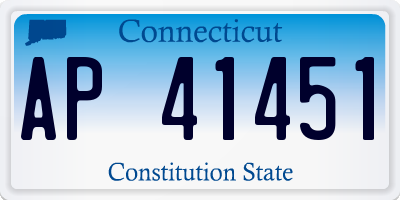 CT license plate AP41451