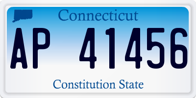 CT license plate AP41456