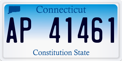 CT license plate AP41461