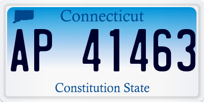 CT license plate AP41463