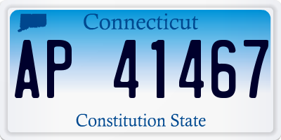 CT license plate AP41467