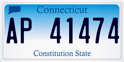 CT license plate AP41474