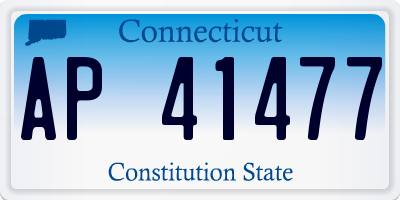 CT license plate AP41477